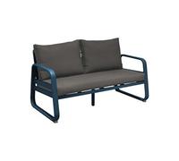 - Canapé extérieur 2.5 places en aluminium Tonio bleu