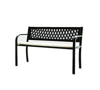 Canapé extérieur extérieur fer art parc chaise cour balcon loisirs canapé triple jardin dossier chaise résidentiel repos banc de parc pour l'extérieur