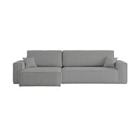 Canapé Farah d'angle Max réversible et Convertible 5 Places en Tissu Bouclette