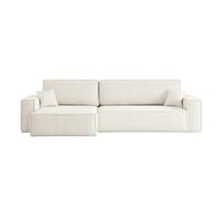 Canapé Farah d'angle Max réversible et Convertible 5 Places en Tissu Bouclette