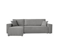 Canapé Farah d'angle réversible et Convertible 4 Places en Tissu Bouclette