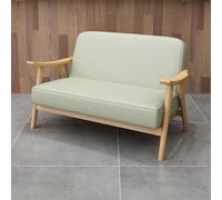 Canapé-Fauteuil Confortable, Tables de Salle à Manger, chaises et Ensembles de canapés, Pieds en Bois Massif et revêtement en Cuir, idéal for Les cafés, Les boutiques(Green,120 * 70 * 76cm)