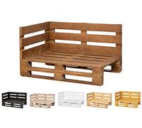 Canapé/Fauteuil en palettes Neuves poncées et brossées intérieur/extérieur pour Patio (100 x 60 cm, Noyer)