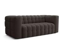 Canapé fixe - 3 places - CHESTER - Tissu Gris anthracite - 212 x 105 x 76 cm
