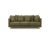 Canapé fi e 4 places CONSTANCE Tissu Pied en bois massif L 212 H 87 P 93 cm
