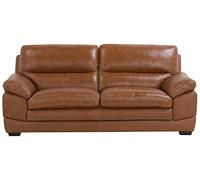 Canapé Fixe 2 Places en Cuir Véritable et Cuir PU Haut de Gamme Marron pour Salon Design Intemporel Beliani