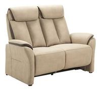 COIMBRA - Canapé Fixe 2 Places New Nobuck Beige et Gris Foncé - Altobuy Beige