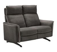 ALICANTE - Canapé Fixe 2 Places Tissu Gris Foncé Chiné 2 Tons - Altobuy Gris