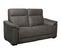 STANLEY - Canapé Fixe 2 Places Tissu Peau de Pêche Gris Foncé - Altobuy Gris