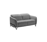 Canapé fixe 2 places tissu polyester gris avec têtières inclinables manuelles - AMSTEN - ALTOBUY Gris G