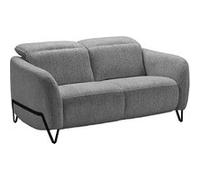Canapé fixe 2 places tissu polyester gris avec têtières inclinables manuelles - AMSTEN - ALTOBUY Gris G