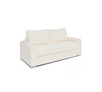 Canapé fixe 3 places BILBAO 196 cm velours ambience ivoire