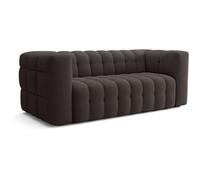 Canapé fixe - 3 places - CHESTER - Tissu Gris anthracite - 212 x 105 x 76 cm