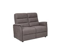 AltoBuy Canapé Fixe Tissu Polyester Imitation Cuir Gris-Brun marbré - Donatello