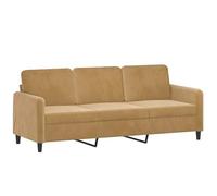 Canapé futon, 180 cm, en velours, marron, canapé 3 places, confortable, pour salon et petits espaces, durable et facile d'entretien