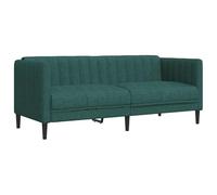 Canapé futon 2 places, vert foncé, housse en tissu, pour salon et petites pièces, confortable et peu encombrant, idéal pour les appartements modernes