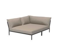 Canapé gauche Level 2 Cozy structure gris foncé powder-coated aluminum frame