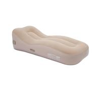 Canapé gonflable, 180 x 75 cm, charge maximale : 150 kg, en PVC et floculé, lit gonflable, kaki, avec pompe électrique de 40 W et sac de transport, pour la randonnée, l'arrière-cour, les voyages