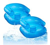 Canapé gonflable, 2 pièces chaise gonflable pour enfants 27, 5 x 27, 5 x 17, 2 pouces, chaise de style paillettes bleues pour garçons et filles, capacité de charge 200 livres, canapé portab