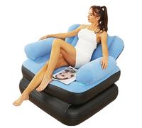 Canapé gonflable | Canapé lounge polyvalent gonflable en forme de L avec accoudoirs | Excellent cadeau pour une utilisation intérieure et extérieure, facile à nettoyer