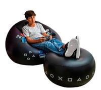 Canapé gonflable,Chaise de jeu gonflable pour enfants et adolescents avec porte-gobelet et poches latérales - Chaise de jeu vidéo, décoration de chambre idéale, mobilier de jeu gonflable, noir(Canapé