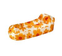 Canapé gonflable d'extérieur pour sieste, matelas gonflable portable pour pique-nique, camping (jaune)