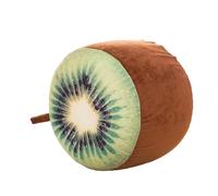 Canapé gonflable en peluche motif fruits de dessin animé - Siège de loisirs épais et pliable pour la maison, la chambre d'enfant et la décoration intérieure (pastèque)