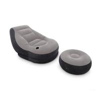 Canapé gonflable en velours floqué pour la relaxation ou la sieste - Portable et confortable