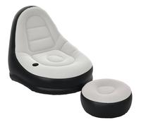 Outsunny Fauteuil gonflable Ultra Détente avec repose-pieds PVC flocage grand confort