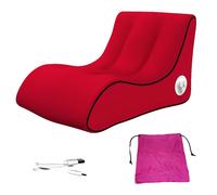 Canapé gonflable, gonflage rapide, fonctionnalité powerbank , vin rouge