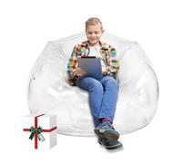 Canapé gonflable transparent - Canapé de salon portable et pouf pour le camping, les soirées cinéma, les fêtes, les chambres d'enfants, les salles de jeux et les salons