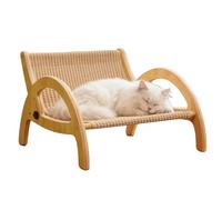 Canapé griffoir pour chat, chaise longue avec dossier réglable avec cadre en bois, canapé lit avec griffe féline, protecteur de meubles d'intérieur pour la maison, plate-forme de repos pour dormir
