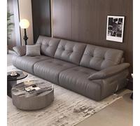 Canapé Italien de Luxe Moderne en Cuir, Structure en Bois Massif, canapé spacieux et Moelleux, Grande Taille Moderne, Convient pour Le Salon/Bureau/Appartement.