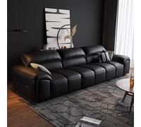 Canapé Italien de Luxe Moderne en Cuir, Structure en Bois Massif, canapé spacieux et Moelleux, Grande Taille Moderne, Convient pour Le Salon/Bureau/Appartement.