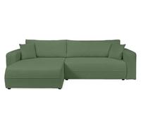 Canapé Leila d'angle Convertible et réversible 4 Places en Tissu Bouclette