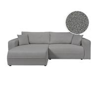 Canapé Leila d'angle réversible et Convertible 4 Places en Tissu Bouclette