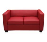 Canapé - Lille - 2 places - Cuir reconstitué - Rouge
