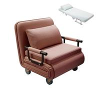 Canapé Lit 1 Place Convertible Roues 360° Housse Amovible en Lin-Coton, 6 Réglages De Dos Multiscènes pour Petits Espaces Maison Bureau, 3 Tailles(Multi-Colored,190 * 65 * 24cm)