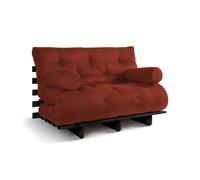 Canapé lit 120x200 - Slim Basic Black - Pascall Futon Brique