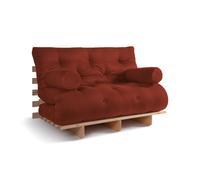 Canapé lit 120x200 - Slim Basic Classic - Pascall Futon Brique