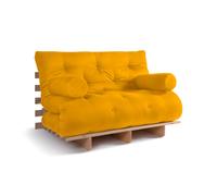 Canapé lit 120x200 - Slim Comfort Classic - Pascall Futon Jaune