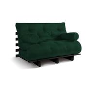 Canapé lit 120x200 - Slim Exclusive Black - Pascall Futon Vert Bouteille