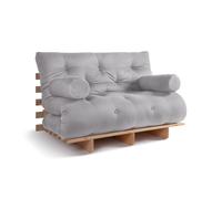 Canapé lit 120x200 - Slim Exclusive Classic - Pascall Futon Gris Clair