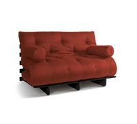 Canapé lit 140x200 - Slim Basic Black - Pascall Futon Brique