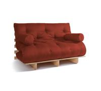 Canapé lit 140x200 - Slim Basic Classic - Pascall Futon Brique