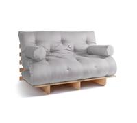 Canapé lit 140x200 - Slim Basic Classic - Pascall Futon Gris Clair