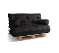 Canapé lit 140x200 - Slim Basic Classic - Pascall Futon Noir