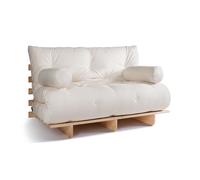 Canapé lit 140x200 - Slim Comfort Classic - Pascall Futon Ecru