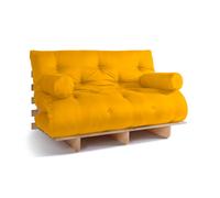 Canapé lit 140x200 - Slim Comfort Classic - Pascall Futon Jaune