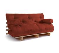 Canapé lit 160x200 - Slim Basic Classic - Pascall Futon Brique